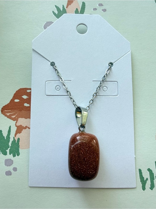 Handmade Jewelry - Handmade Goldstone Pendant Necklace